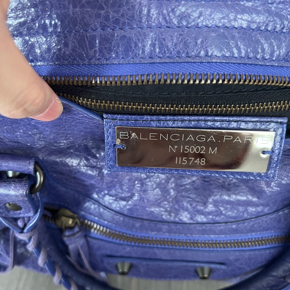 Balenciaga Purple Classic City Leather Satchel - Picture 3 of 5